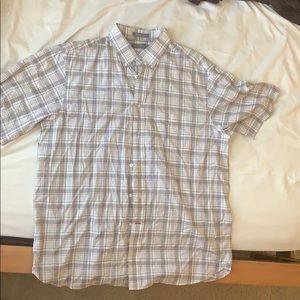 Mens plad button down
